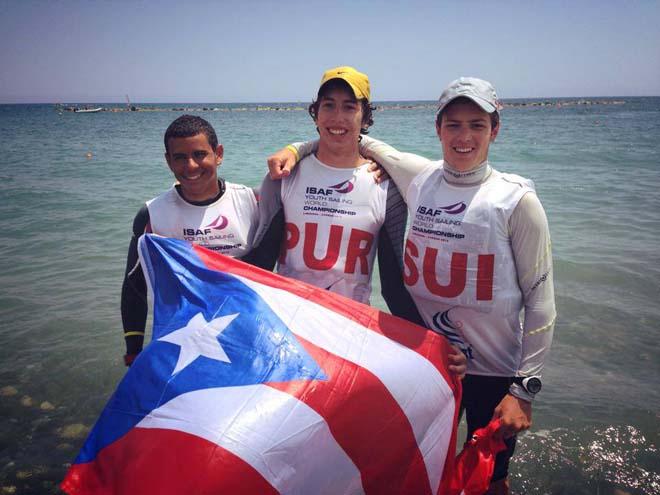 Perdomo, Rodriguez and Schneiter - 2013 ISAF Youth World Sailing Championships ©  Icarus / ISAF Youth Worlds http://www.isafyouthworlds.com/